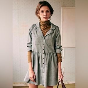 Sezane pied de poule Aurora dress NWT 36